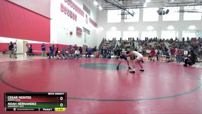 113 lbs Champ. Round 2 - Cesar Montes, Monte Vista vs Noah Hernandez, University City