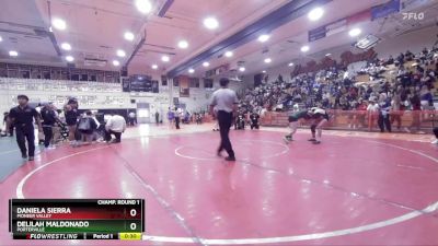 155 lbs Cons. Semi - Delilah Maldonado, Porterville vs Daniela Sierra, Pioneer Valley