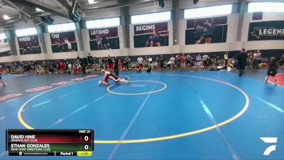 126 lbs Champ. Round 1 - David Hine, Spartan Mat Club vs Ethan Gonzales, Dead Shot Wrestling Club