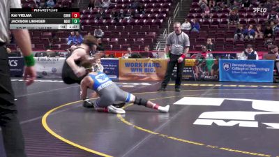145 lbs Quarterfinal - Kai Vielma, Connellsville vs Jackson Lininger, Northern