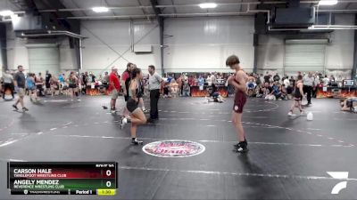 115 lbs Round 2 - Carson Hale, Tanglefoot Wrestling Club vs Angely Mendez, Reverence Wrestling Club