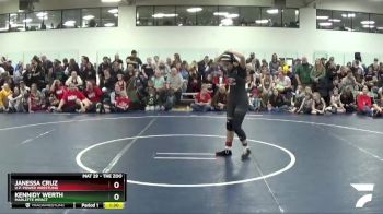 110 lbs Cons. Round 3 - Janessa Cruz, U.P. Power Wrestling vs Kennidy Werth, Marlette Impact