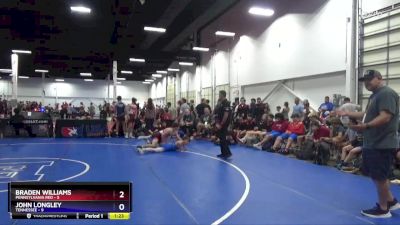 125 lbs Placement Matches (16 Team) - Braden Williams, Pennsylvania Red vs John Longley, Tennessee