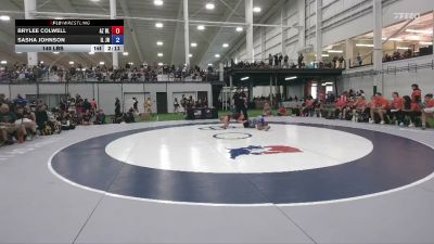 140 lbs Brylee Colwell, Arizona Black vs Sasha Johnson, Illinois