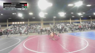 109 lbs Semifinal - Santiago Guillent, Poway Elite vs Mason Worden, Gold Rush Wrestling