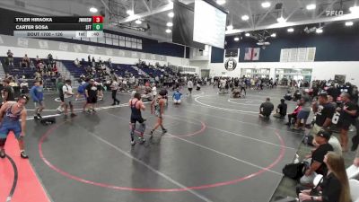 126 lbs Cons. Round 7 - Carter Sosa, LAWC vs Tyler Hiraoka, John W. North High School Wres