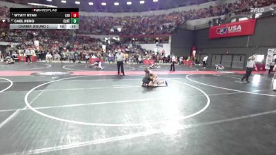 140 lbs Champ. Round 2 - Wyatt Ryan, Cadott vs Cael Reno, River Valley Youth Wrestling