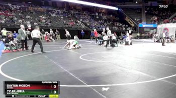 157 Class 4 lbs Quarterfinal - Tyler Abell, Rock Bridge vs Dayton Moison, Ozark