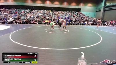 150 lbs Champ. Round 1 - Sebastian Garcia, Junipero Serra vs Nicholas Tristan, St. Mary`s