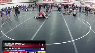 190 lbs 5th Place Match - Charles Everman, Nebraska vs Kyler Boyles, 2 Tuff Gym Wrestling Club