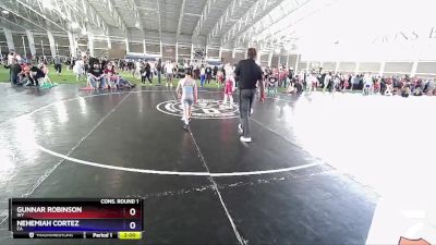 71 lbs Cons. Round 1 - Gunnar Robinson, WY vs Nehemiah Cortez, CA