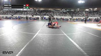 160 lbs Round Of 16 - Emma Cox, Grove vs Zakiya Lay, Taft Middle School