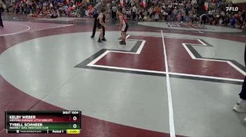 B-7 lbs Round 1 - Kelby Weber, Western Dubuque Little Bobcats vs Tyrell Schweer, Waverly Area Wrestling Club