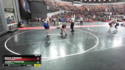 270 lbs Semifinal - Garrett Dagestad, St Croix Falls vs Brock Sperberg, Shawano Hawks