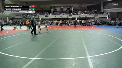 50 lbs Semifinal - Brayden Trattles, Sauk Centre vs Diego Hernandez, EVW