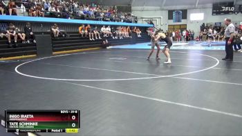JV-8 lbs Round 1 - Tate Schminke, Vinton-Shellsburg vs Inigo Iraeta, Independence