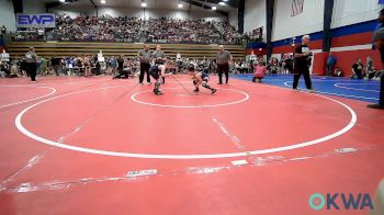 90 lbs Quarterfinal - Leland Holden, Ponca City Wildcat Wrestling vs Sam Satterfield, Tulsa Blue T Panthers