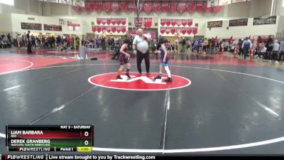 70 lbs Cons. Round 2 - Derek Granberg, Wayzata Youth Wrestling vs Liam Barbara, BGC