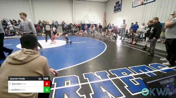 86 lbs Quarterfinal - Tucker Daniels, Bristow Youth Wrestling vs Lane Walters, Salina Wrestling Club