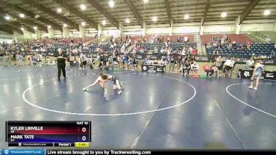 86 lbs Cons. Round 3 - Kyler Linville, MT vs Mark Tate, UT