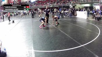 138 lbs Quarterfinal - Kaelyn Lowman, Hershey Youth Wrestling vs MacKenzie Vetter, Norfolk Jr Wrestling