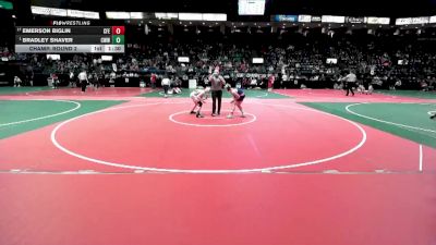 120 lbs Champ. Round 2 - Bradley Shaver, CWWA vs Emerson Biglin, CFEA