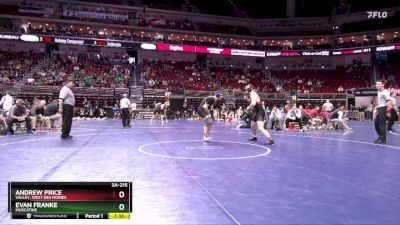 3A-215 lbs Quarterfinal - Evan Franke, Muscatine vs Andrew Price, Valley, West Des Moines