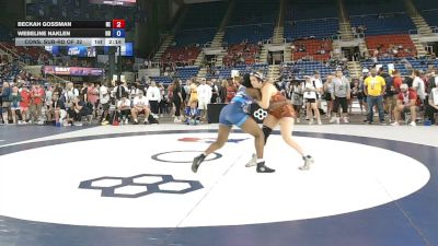 155 lbs Cons. Sub-rd Of 32 - Beckah Gossman, Nebraska vs Webeline Naklen, North Dakota