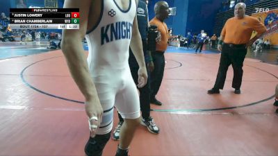 157 lbs Quarterfinal - Justin Lowery, Loudon County vs Brian Chamberlain, Wyoming Seminary