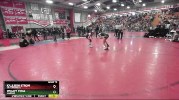 95 lbs Champ. Round 1 - Wendy Pena, Lakeside vs Kalleigh Strom, Vista Murrieta