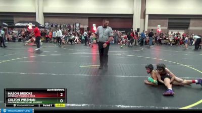 67 lbs Quarterfinal - Mason Brooks, Somerset Wrestling Club vs Colton Wiseman, Contenders Wrestling Academy