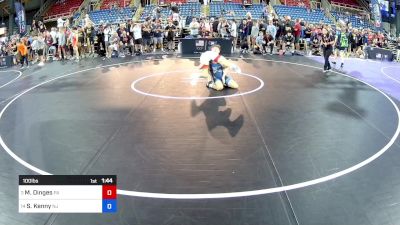 100 lbs Rnd Of 16 - Max Dinges, PA vs Sean Kenny, NJ