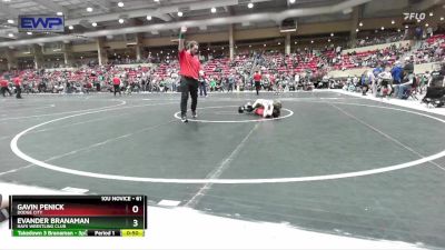 61 lbs Round 3 - Evander Branaman, Hays Wrestling Club vs Gavin Penick, Dodge City