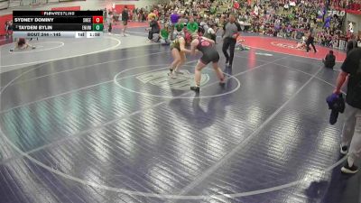 145 lbs Champ. Round 2 - Sydney Dominy, Sweet Home vs Taydem Bylin, Enumclaw