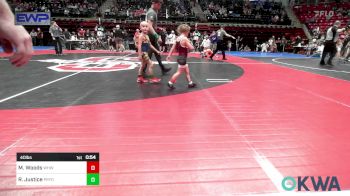 40 lbs Round Of 16 - Mackenzie Woods, Warhorse Wrestling Club vs Rhett Justice, Pryor Tigers