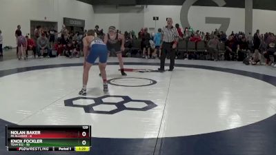 129 lbs Round 2 (6 Team) - Nolan Baker, PA Alliance vs Knox Fockler, Team 922