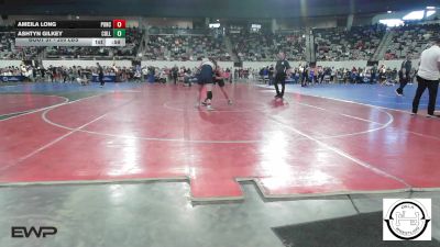 200 lbs Consolation - Ameila Long, Ponca City LadyCat Wrestling vs Ashtyn Gilkey, Collinsville Junior High