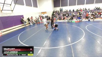 135 lbs Quarterfinal - Kellen Lusty, Riverton Wolf Pack Wrestling vs Lucus LoneBear, Cougars Wrestling Club