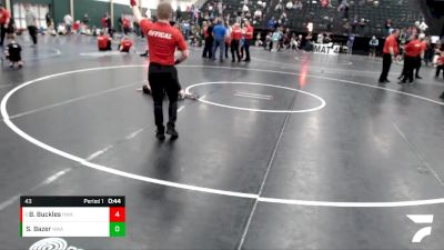 43 lbs 5th Place Match - Blaine Buckles, HWA vs Syrus Bazer, Nebraska Wrestling Academy