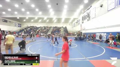 110 lbs Cons. Round 3 - Faith Seide, San Clemente High Girls Wrestl vs Michelle Ruiz, Santa Ana Wrestling Club