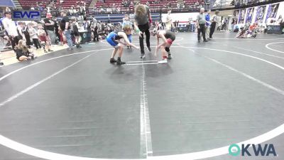 70 lbs Quarterfinal - Brady Boles, Mustang Bronco Wrestling Club vs Beau Myers, Bridge Creek Youth Wrestling