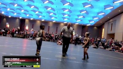 53 lbs Round 1 - Noah Curbelo, Terminator Wrestling Academy vs Curry Campbell, Mat Psycho