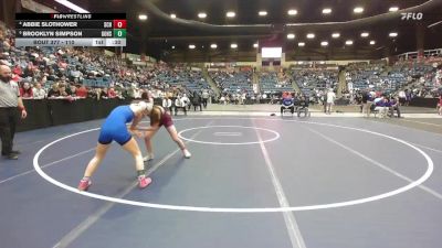 110 lbs 3rd Place Match - Abbie Slothower, Salina-Central Hs vs Brooklyn Simpson, Goddard Hs