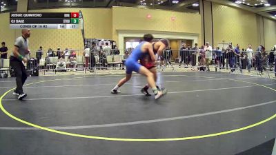 113 lbs Consi Of 16 #2 - Josue Quintero, Riverside Rascal vs Cj Saiz, Stout Wr Ac