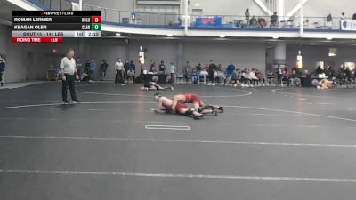 141 lbs Round Of 64 - Roman Lermer, Columbia - Unattached vs Keagan Oler, Clarion - UnAttached