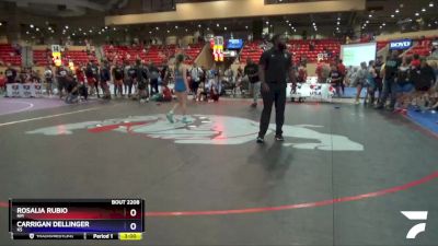 112 lbs Cons. Round 2 - Rosalia Rubio, NM vs Carrigan Dellinger, KS