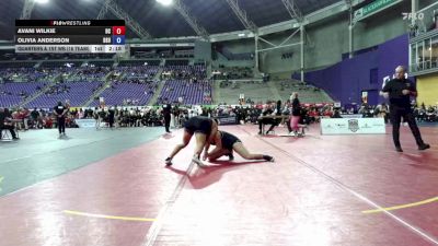 160 lbs Quarters & 1st Wb (16 Team) - Avani Wilkie, Doane vs Olivia Anderson, Dickinson State