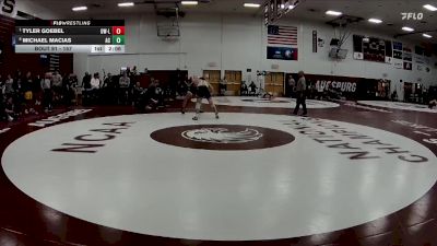 157 lbs Quarterfinal - Tyler Goebel, Wisconsin-La Crosse vs Michael Macias, Augustana (il)