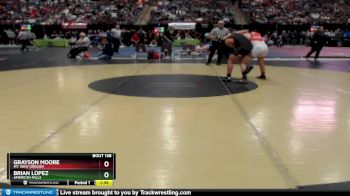 132 lbs Champ. Round 1 - Brian Lopez, American Falls vs Grayson Moore, Mt. View Oregon