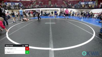 76 lbs Semifinal - Ryder Harwell, Newcastle Youth Wrestling vs Clay Bach, Weatherford Youth Wrestling